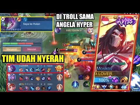 TOP GLOBAL MOSKOV DI TROLL PUBLIK CAPER !! SOLO RANK GENDONG TIM FEEDER - MOBILE LEGENDS