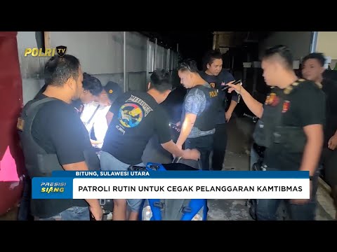 POLRES BITUNG PATROLI JAM MALAM CEGAH PELANGGARAN KAMTIBMAS