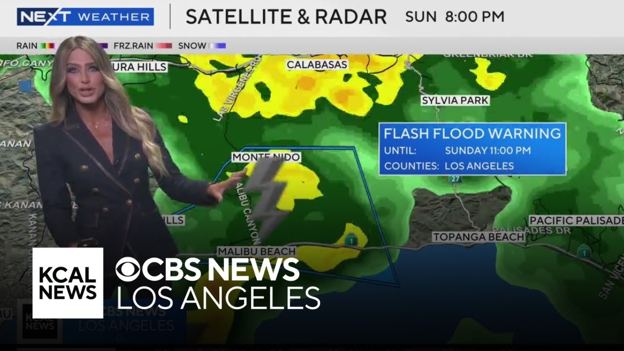 Flash flood warning issued in Malibu as heavy rain moves through Southern California