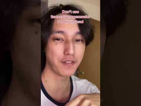 DONʻT use fantasy name generator, do this instead!