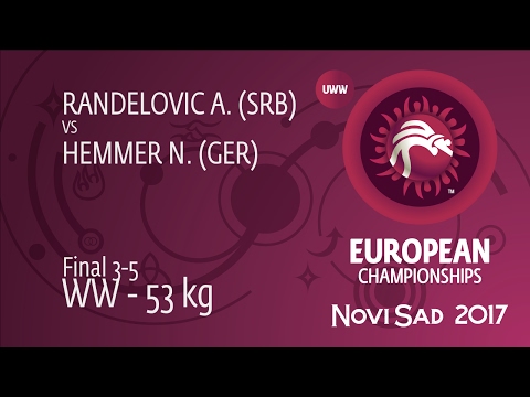 BRONZE WW - 53 kg: N. HEMMER (GER) df. A. RANDELOVIC (SRB) by TF, 11-0