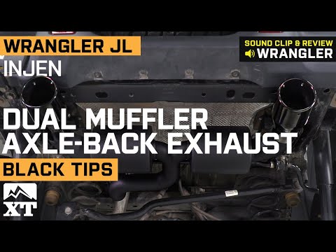 Jeep Wrangler JL Injen Dual Muffler Axle-Back Exhaust w/ Black Tips Sound Clip & Review