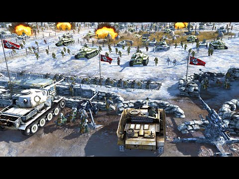 300 Germans Hold TRENCHES vs 7,000 RUSSIAN TANK CHARGE!? - Gates of Hell: WW2 Mod