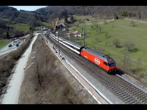 SBB Baustelle - Neubau Bözbergtunnel - Gotthard Achse / SBB Re 460 Lok 2000