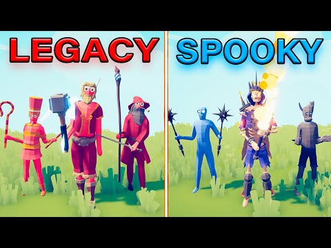 SPOOKY DLC TEAM  vs LEGACY TEAM - Totally Accurate Battle Simulator TABS