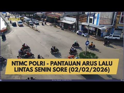 NTMC POLRI - PANTAUAN ARUS LALU LINTAS SENIN SORE (02/02/2026)