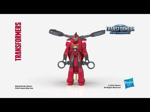 Transformers Toys EarthSpark 1-Step Flip Changer Terran Twitch Action Figure thumbnail