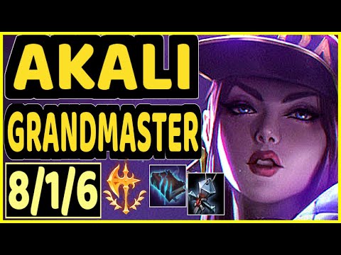 BRUCER (AKALI) - 8/1/6 KDA GAMEPLAY - BR Ranked GRANDMASTER