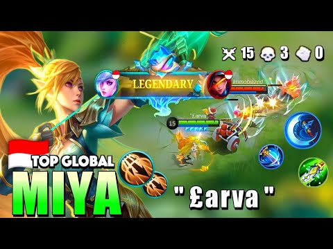 NOT THIS TIME NATA!! Miya Sidelane Perfect Rotation. 15 Kills!! | Top Global Miya by "£arva" ~ MLBB