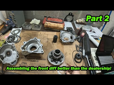 Brute Force 750 front diff reassembly and ball joints