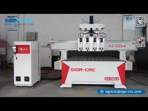 Пневматический ATC фрезерный станок с чпу четыре головы для деревообработки