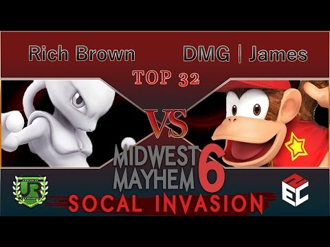 Midwest Mayhem 6 TOP 32 - Rich Brown (Mewtwo) vs DMG | James (Diddy Kong)
