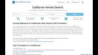 Locate Inmates in California and Search CDCR Inmates.