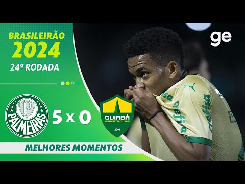 Gols e lances de Palmeiras x Cuiabá