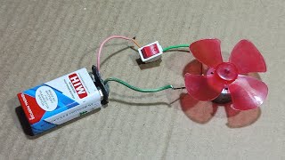 How to Connect a DC Motor with 9V Battery & Switch - Very Easy Science Project