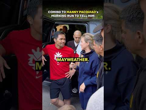 MANNY PACQUIAO IS SHOCKED AT WHAT REPORTER IS SAYING TO HIM 👀 #boxing #mannypacquiao