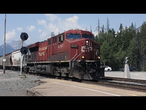 Empty CP Grain Train 302 Highballs eastbound @ Mile 82 Banff West Laggan Subdivision July 13, 2021