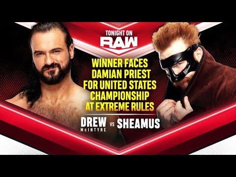 Drew McIntyre vs Sheamus (Championship Contenders Match - Full Match Part 1/2)