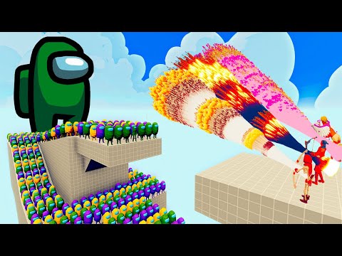 100x AMONG US + 1x GIANT vs 3x EVERY GOD   Totally Accurate Battle Simulator TABS