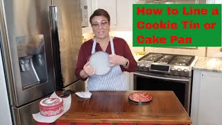 KITCHEN HACK: Lining Round Cookie Tins or Cake Pans
