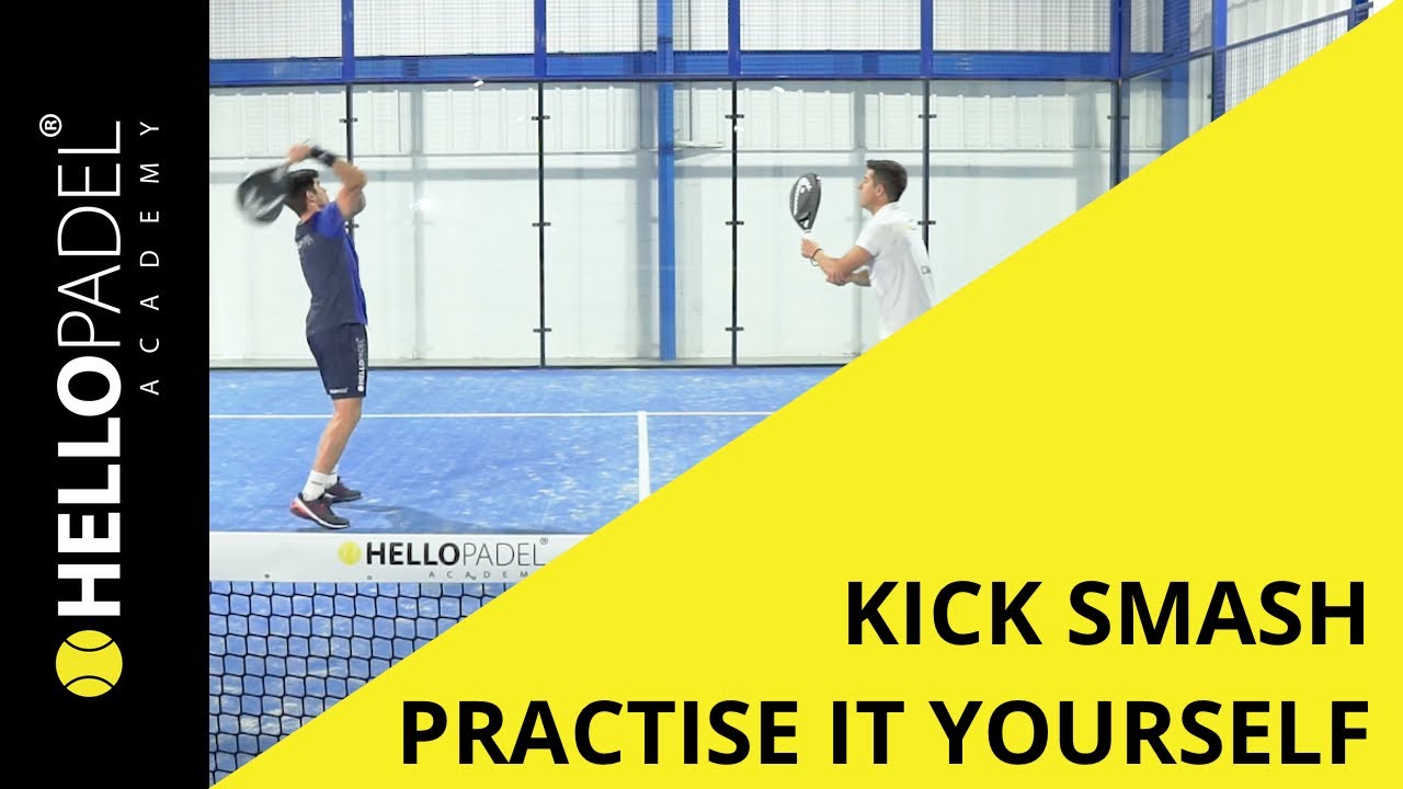 Technique and practice for the padel kick smash.