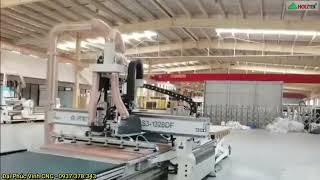 Máy cnc trung tâm có lưỡi cưa, nạp phôi tự động PRO-1325RSF, CNC Nesting full line Holztek