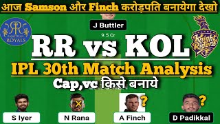 rr vs kkr fanatsy11 team | rajsthan vs kolkata  team prediction | fanatsy11 team of today match