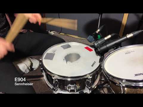 Sennheiser e604  vs Sennheiser e904  Snare and tom drum mic shootout test