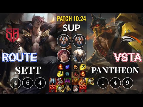SB Route Sett vs HLE Vsta Pantheon Sup - KR Patch 10.24