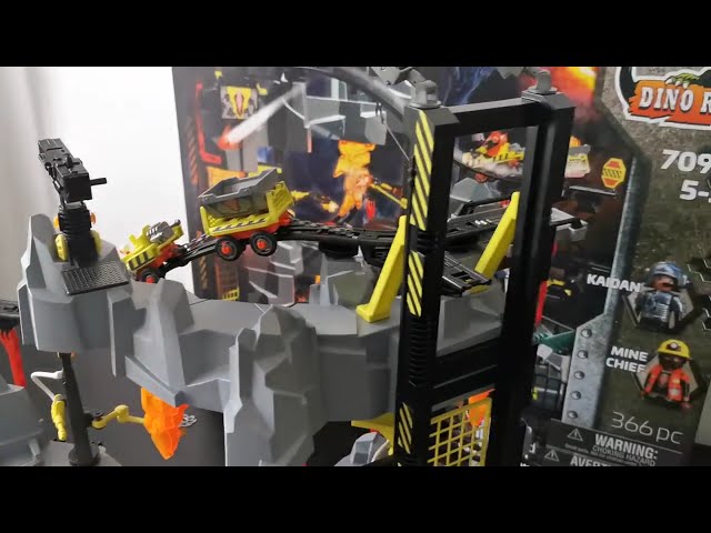 Vídeo relacionado con PLAYMOBIL Dino Rise 70925 Dino Mine, Tren minero con vehículos y trampas, Juguetes para niños a Partir de 5 años