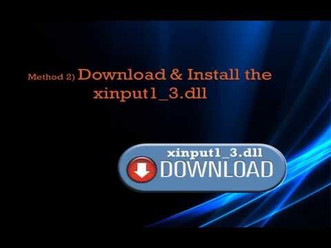 comment installer xinput1_3.dll