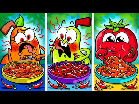 Pears Try Chilli Challenge || Funny Food Challenges, Crazy Situations By Pear Vlogs