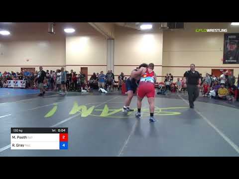 2018 Marine Corps US Open/Masters A Greco Roman 130 RR Rnd 2 - Matthew Paeth (OJC) Vs. Robert Gray