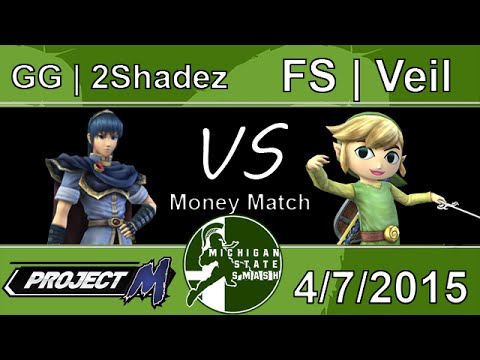 MSU Smash - GG | 2Shadez (Marth) vs. FS | Veil (Toon Link) - Money Match - Project M