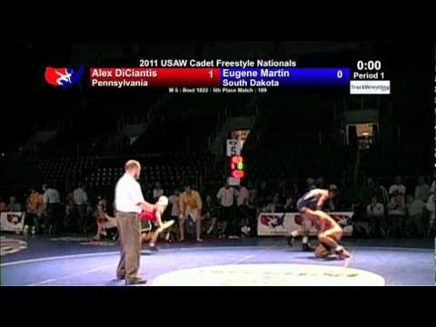 Cadet Freestyle 5th 189 - Alex DiCiantis (PA) vs. Eugene Martin (SD)