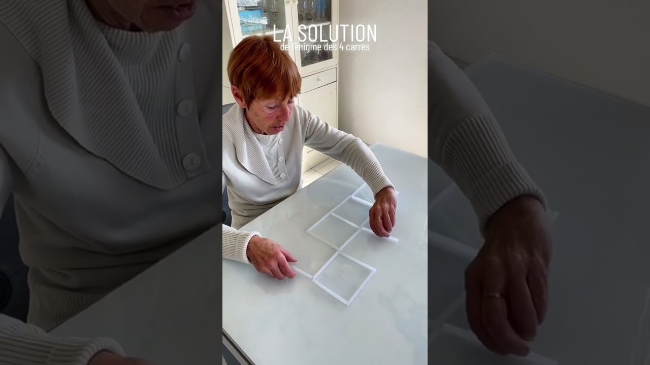 L’ÉNIGME DES 4 CARRÉS ( la solution )
