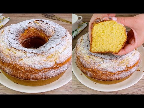 Ciambellone classico della nonna: alto e soffice, pronto con pochi ingredienti!
