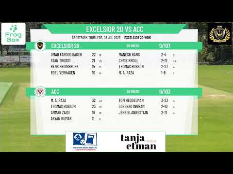 KNCB - Topklasse T20 - Excelsior 20 v ACC