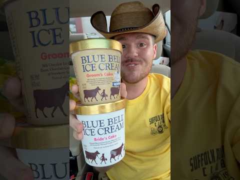 BLUE BELL GROOM’S CAKE AND BRIDE’S CAKE ICE CREAM REVIEW #Shorts