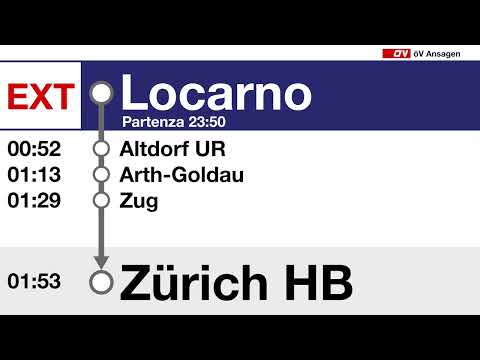 annuncio FFS / SBB Ansage • EXT • Benvenuto Locarno – Zurigo | Begrüssungsansage Locarno – Zürich HB