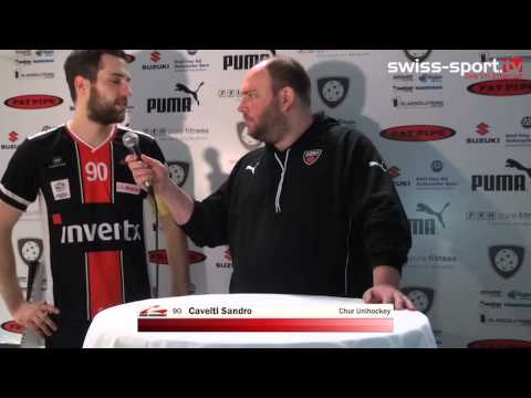150307 Floorball Koeniz vsChur Unihockey Playoffs Spiel 2 Interview Chur