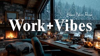 Good Mood Winter Work Vibes⛄ Relaxing Coffee Shop Ambience & Bossa Nova Piano Jazz for Study & Work