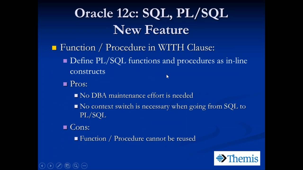 Five Oracle 12c SQL, PL/SQL New Features To Take Advantage Of - John Mullins
