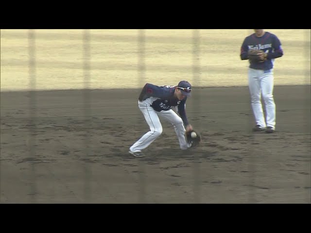 【ライオンズ春季キャンプ】ライオンズ・源田 片手でもたまらん守備で魅せる!! 2020/2/4
