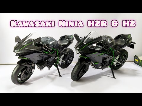 Unboxing Model Moto Kawasaki Ninja H2R & H2 1:9 Scale