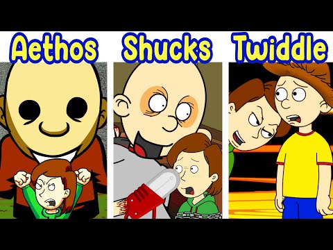 FNF ENDLESS AETHOS, SHUCKS, TWIDDLEFINGER but Caillou Gets Grounded