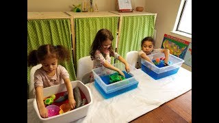 Colorful Water Sensory Play- Sea Animals, Screen Free Activity