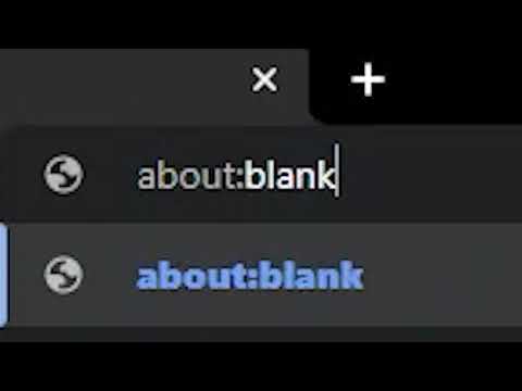 what would happen if we type in 'about:blank' in chrome