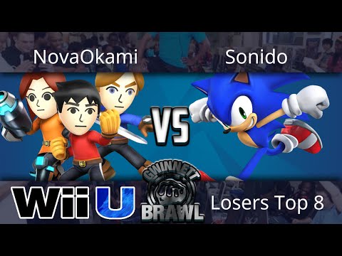 Gwinnett Brawl June - NovaOkami (Mii Fighter) vs Sonido (Sonic) - Smash 4 Losers Top 8