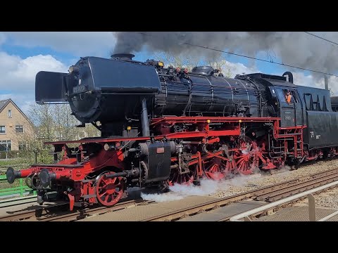 Steam train rides between Haarlem and Leiden The Netherlands April 21, 2024